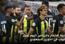 موعد مباراة الاتحاد والرياض اليوم تويتر يوتيوب في الدوري السعودي 6 مباراة الاتحاد والرياض اليوم تويتر يوتيوب في الدوري السعودي