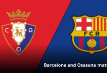 Barcelona and Osasuna match broadcast live today from the Spanish Football League 7 Barcelona and Osasuna match