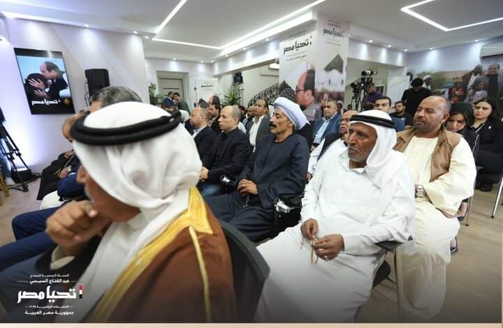 حملة المرشح الرئاسى عبد الفتاح السيسى تستقبل وفدًا من مشايخ وعواقل سيناء