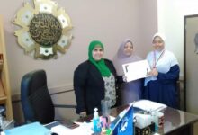 الطالبة حنين عاشور أمين عام الاتحادات الطلابية بمنطقة السويس الأزهرية 7 FB IMG 1700490972671