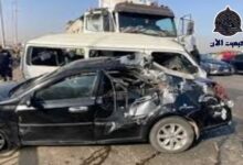مصرع شخصين وإصابة 18 تلميذا في حادث تصادم على طريق مصر إسكندرية الصحراوي 7 img 1699446776842