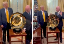 رئيس الفيفا يكشف لترامب عن تصميم جديد لكأس بطولة كأس العالم للأندية 2025 6 20250308020011