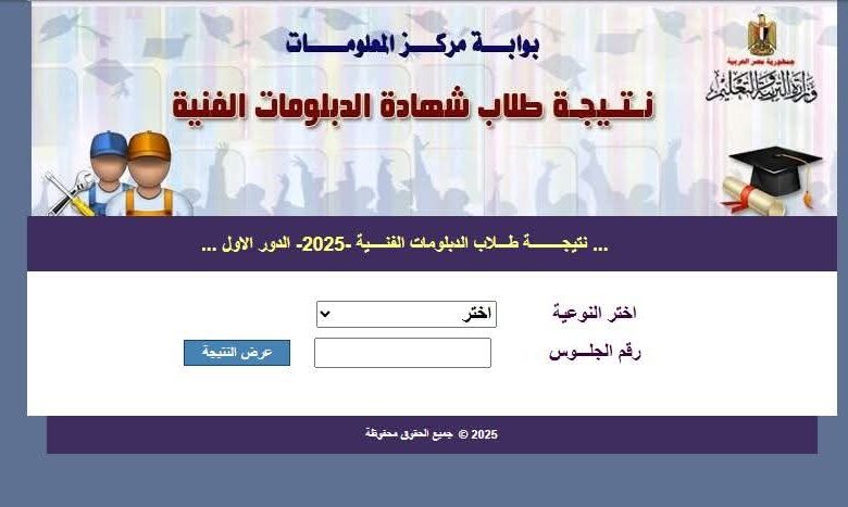 نتيجة الدبلومات الفنية 2025 برقم الجلوس لجميع الشعب.. استعلم الآن 2 FB IMG 1751751060883