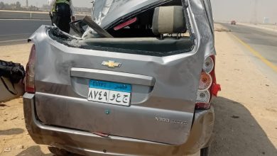 انقلاب سيارة ملاكي على طريق السخنة أمام قرية لاسيرنا وإصابة 3 أشخاص من قنا وبني سويف 5 IMG 20250726 WA0001