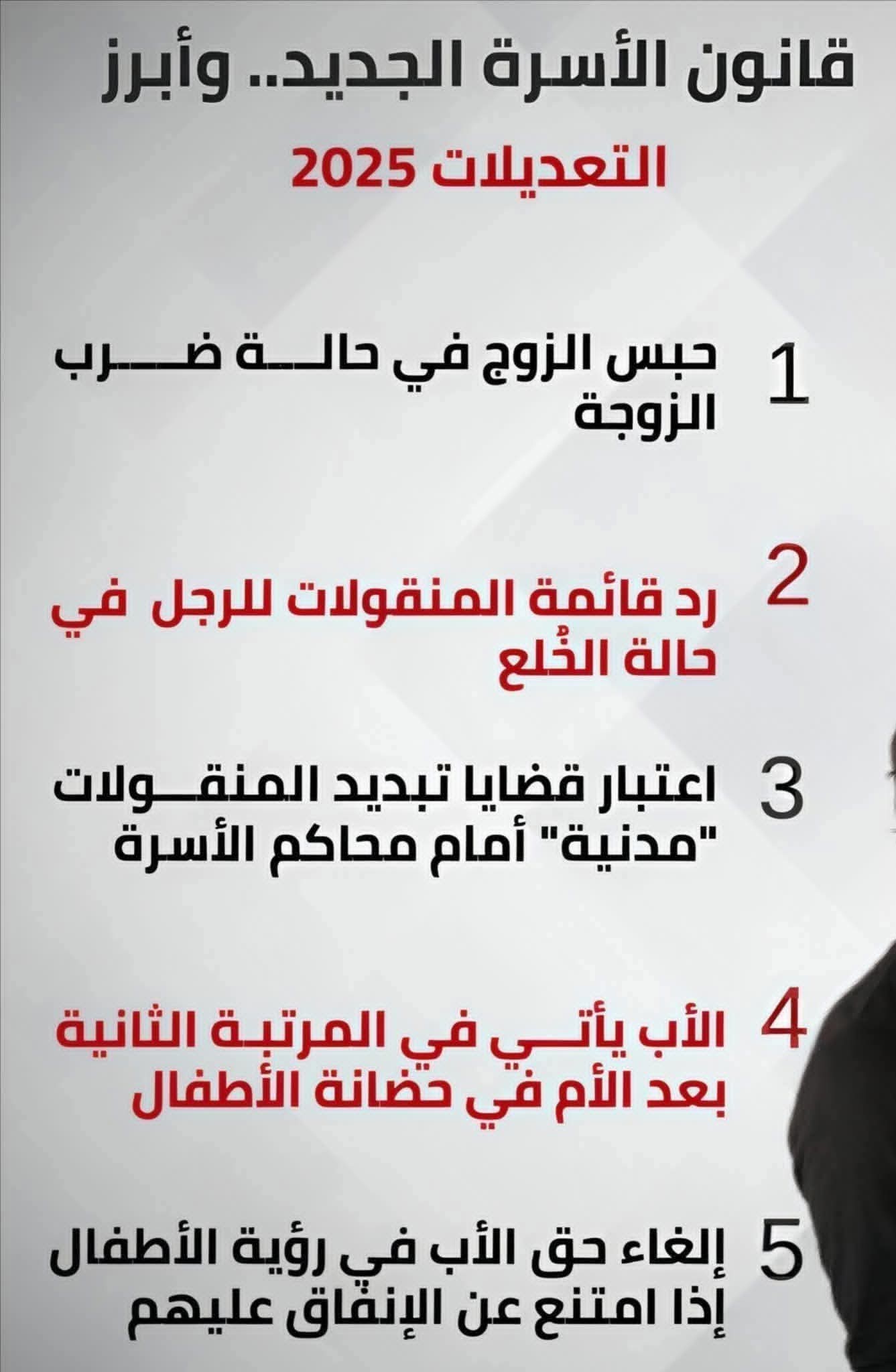 قانون الأسرة الجديد 2025.. تعديلات جذرية لصالح المرأة والأبناء وتوازن في الحقوق بين الزوجين 1 FB IMG 1758968502880