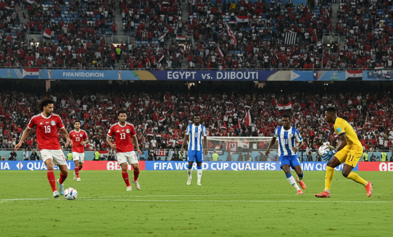 بدون تقطيع مباراة مصر وجيبوتي اليوم في تصفيات كأس العالم 2026.. موعد المباراة والقنوات الناقلة المجانية وتردد أون سبورت 1 2 منتخب مصر ضد جيبوتي