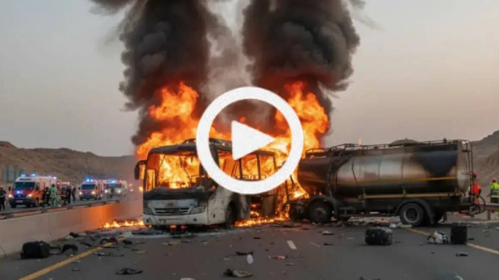 وفاة 40 معتمراً هندياً في حادث اصطدام مروّع بين حافلة وصهريج نفط في طريق مكة – المدينة 1 img 1763388247050