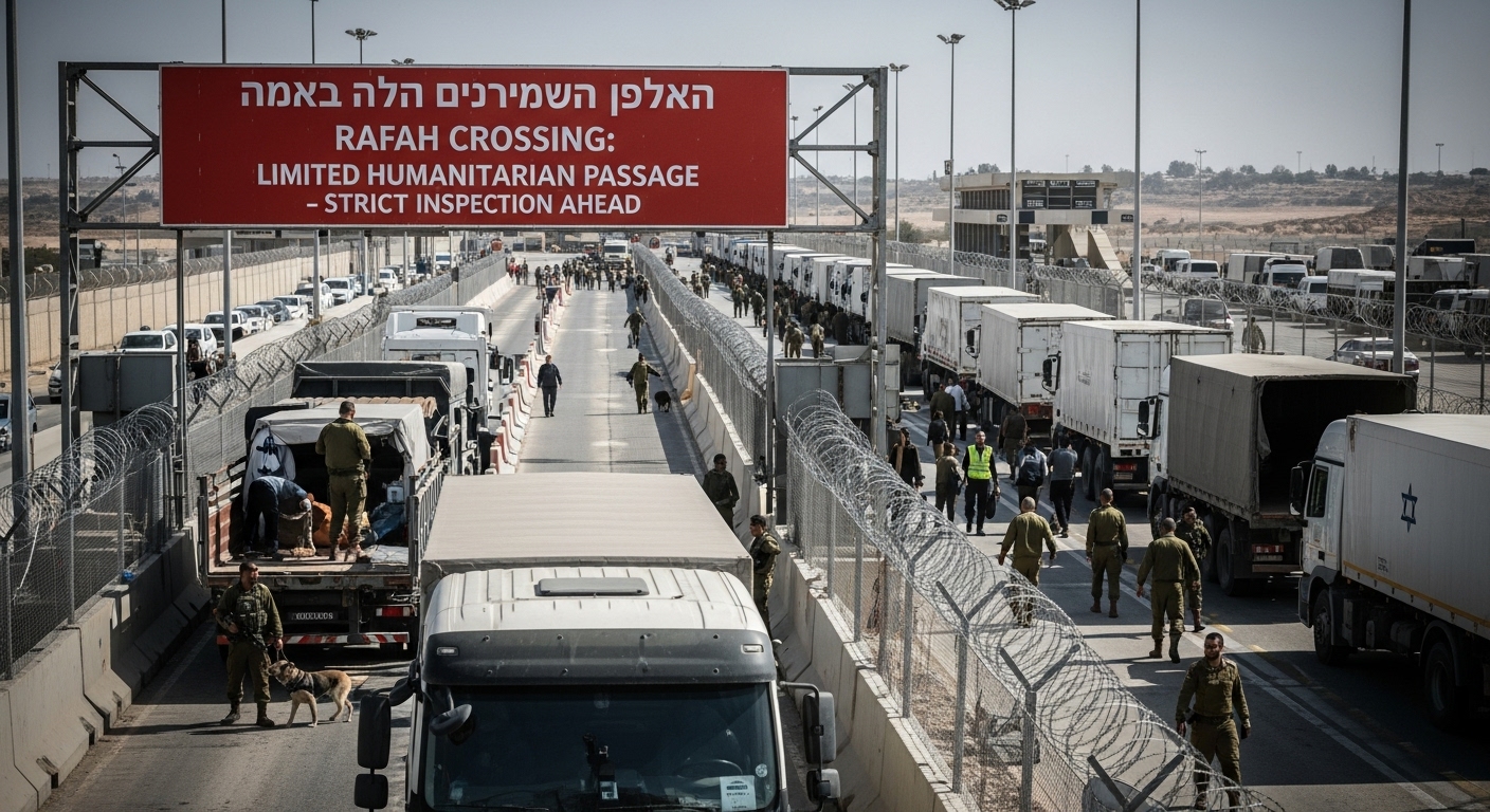 بعد سنوات من القصف والاحتلال… إسرائيل توافق على فتح معبر رفح بشكل محدود وآلية تفتيش مشددة وسط توتر سياسي وإنساني
