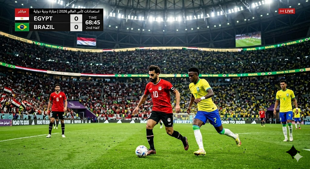 مشاهدة مباراة مصر والبرازيل بث مباشر قبل كأس العالم 2026