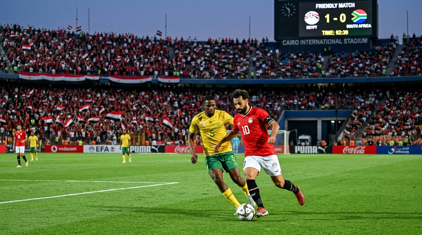 مباشر مباراة مصر وجنوب أفريقيا الودية اليوم